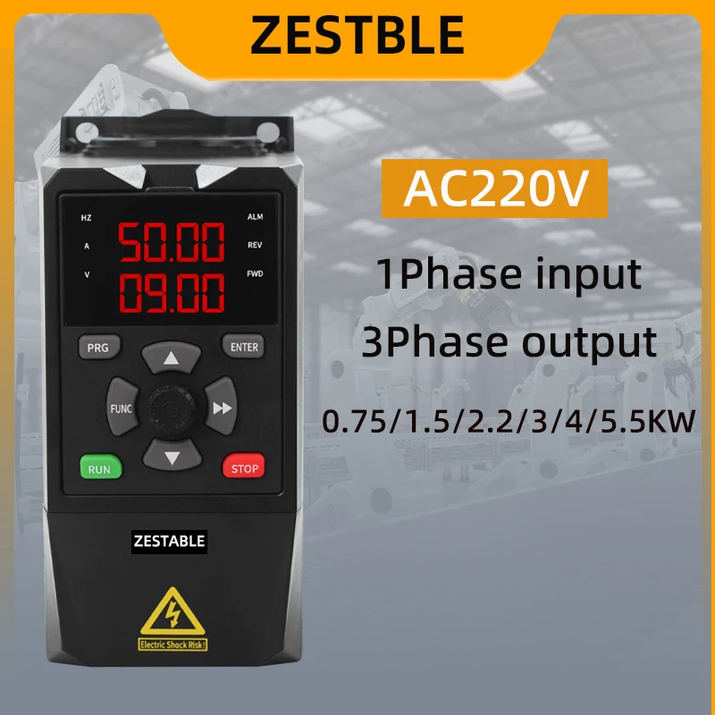 1Ph to 3Ph 220V VFD 0.75/1.5/2.2 KW 4/5/7 HP Economical ZA280G1 Variable Frequency Drive Converter Control Inverter
1Ph to 3Ph 220V VFD 0.75/1.5/2.2 KW 4/5/7 HP Economical ZA280G1 Variable Frequency Drive Converter Control Inverter