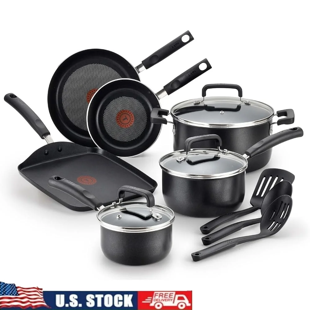 Nonstick Cookware Set 12 Piece Oven Safe Pots Pans Frying Skillet Saucepans Cooking Set with Heat Indicator Dishwasher Safe
Nonstick Cookware Set 12 Piece Oven Safe Pots Pans Frying Skillet Saucepans Cooking Set with Heat Indicator Dishwasher Safe