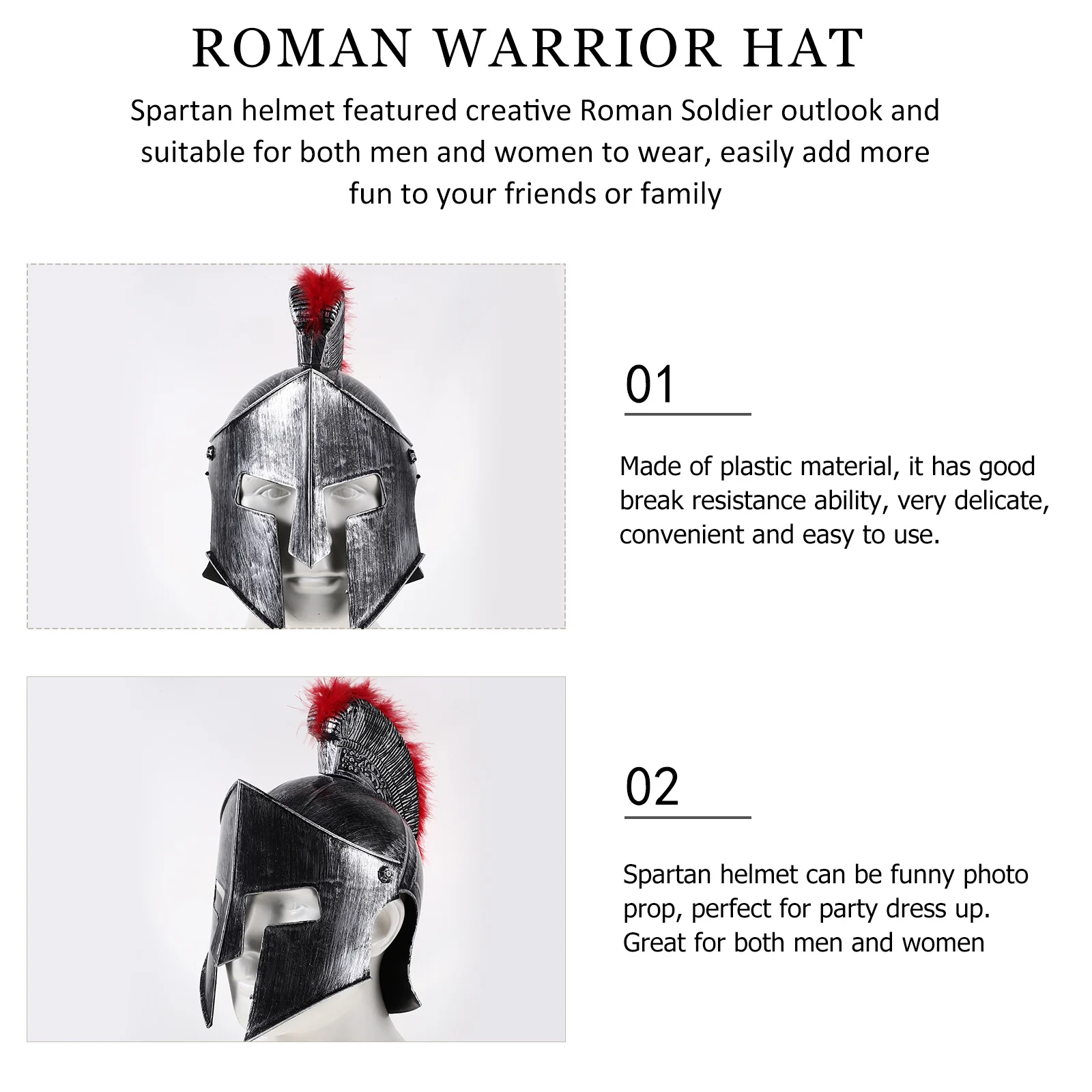 Roman PVC Material Break Resistant Party Costume Prop for Adults Photo Prop Festival Soldier Hat
Roman PVC Material Break Resistant Party Costume Prop for Adults Photo Prop Festival Soldier Hat