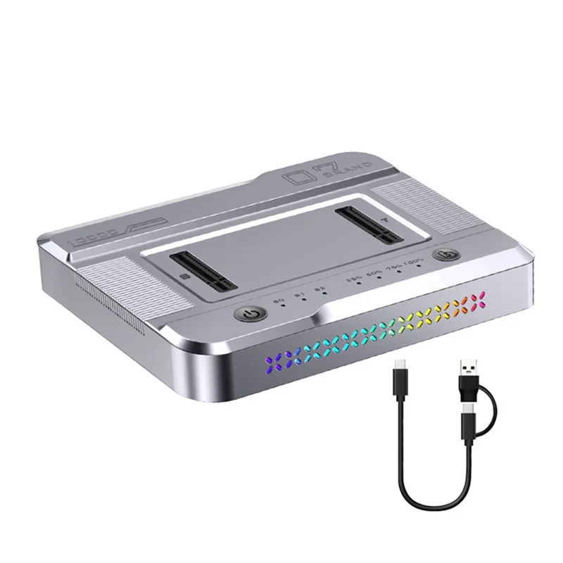 AP-Dual-Bay M.2 NVME NGFF SSD Docking Station With RGB, USB3.2 GEN2 Type C 20Gbps Data Transfer, Offline Cloner Duplicator
AP-Dual-Bay M.2 NVME NGFF SSD Docking Station With RGB, USB3.2 GEN2 Type C 20Gbps Data Transfer, Offline Cloner Duplicator