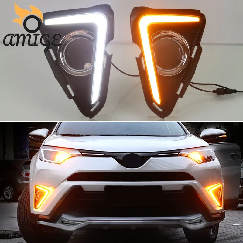 Car Accessory LED DRL headlight For Toyota RAV4 2016 2017 2018 Turn Signal Fog Lamps Daytime Running Light Auto Daylights
Car Accessory LED DRL headlight For Toyota RAV4 2016 2017 2018 Turn Signal Fog Lamps Daytime Running Light Auto Daylights