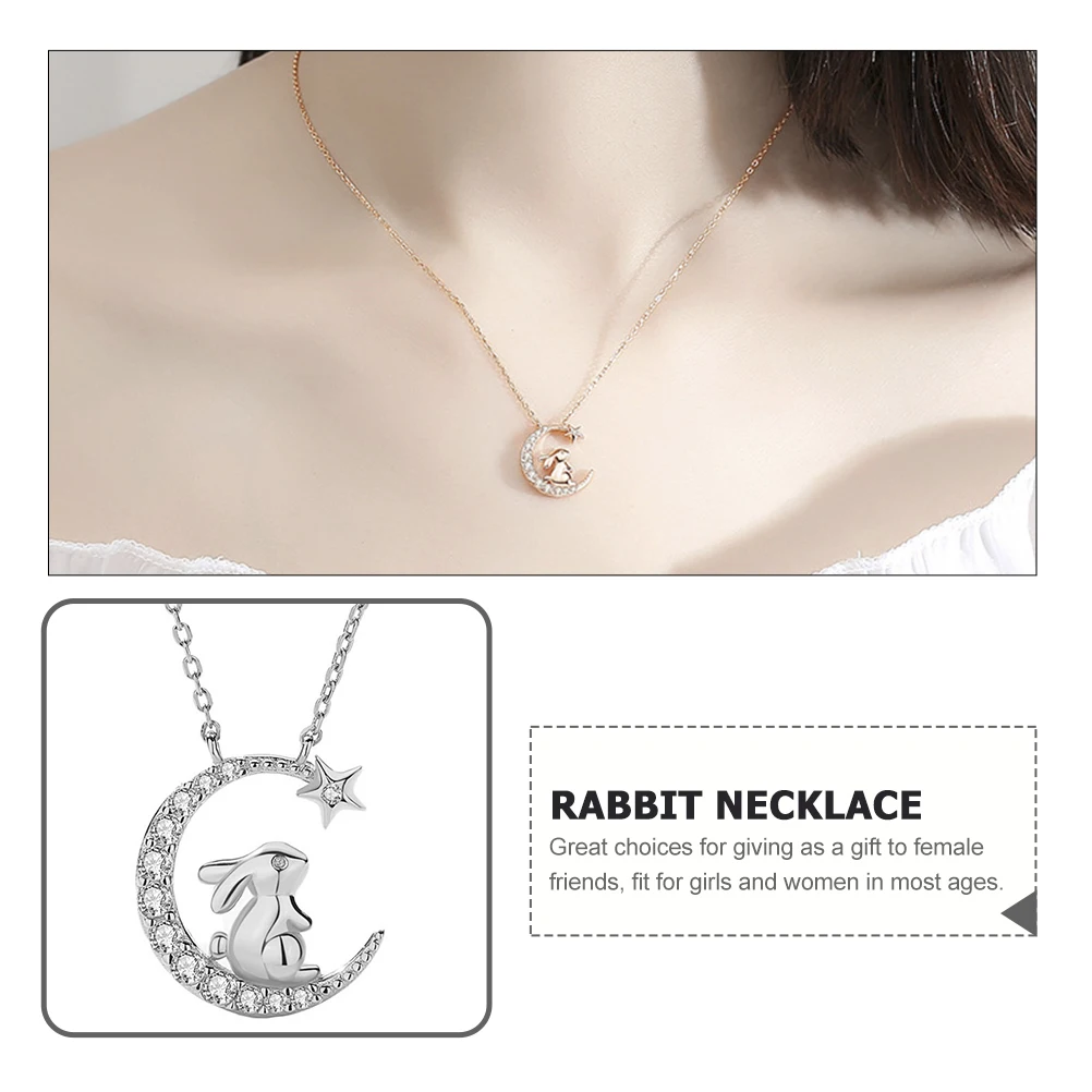 Sterling Silver Rabbit Necklace Dainty for Women Kawaii Star Necklaces Western Rhinestone Japanese and Korean Style Miss
Sterling Silver Rabbit Necklace Dainty for Women Kawaii Star Necklaces Western Rhinestone Japanese and Korean Style Miss