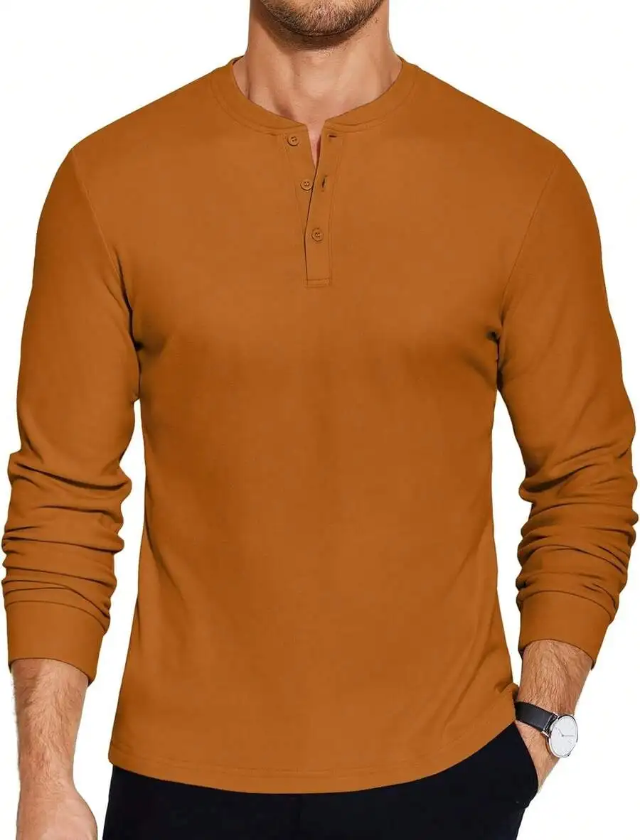 Mens Long Sleeve Henley Shirt Casual Solid Color Basic Top
Mens Long Sleeve Henley Shirt Casual Solid Color Basic Top