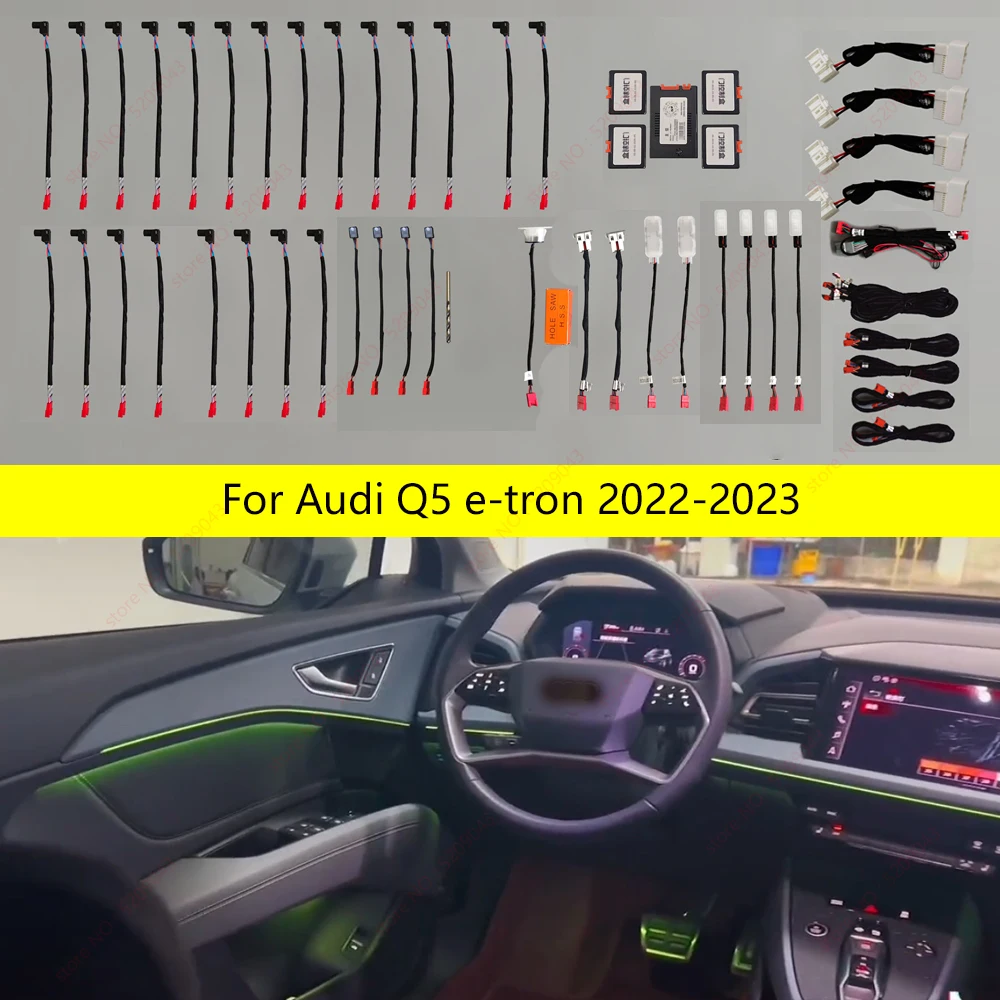 Для Audi Q5 E-trom Q4 E-trom 2022-2024 Q6 2023-2024Дверь автомобиля Панель приборной панели Светодиодная атмосферная лампа Светящаяся полоса окружающего освещения
Для Audi Q5 E-trom Q4 E-trom 2022-2024 Q6 2023-2024Дверь автомобиля Панель приборной панели Светодиодная атмосферная лампа Светящаяся полоса окружающего освещения