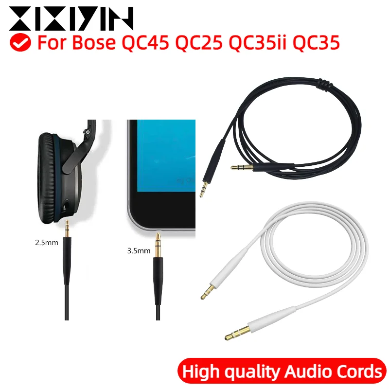 XIXIYIN Replacement headset Cable For Bose QC35 QC25 QC35 II QC45 Soundtrue Audio Cable 3.5 to 2.5 Portable Pair Recording Cable
XIXIYIN Replacement headset Cable For Bose QC35 QC25 QC35 II QC45 Soundtrue Audio Cable 3.5 to 2.5 Portable Pair Recording Cable