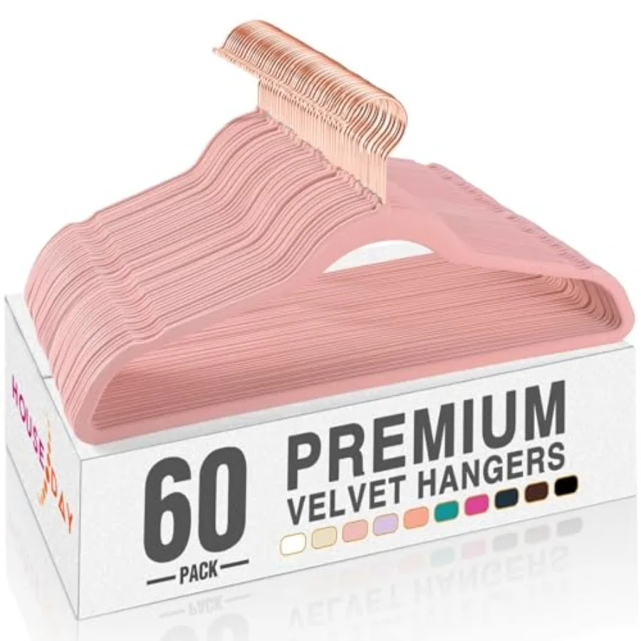 Pink Velvet Hangers 60 Pack Premium Non-Slip Felt Clothes Sturdy Heavy Duty Coat Durable Hangers for Suits Space Saving with No
Pink Velvet Hangers 60 Pack Premium Non-Slip Felt Clothes Sturdy Heavy Duty Coat Durable Hangers for Suits Space Saving with No