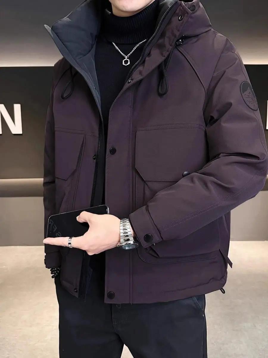 Men's down Jaet Winter Thiened ort Large Size Outdoor Workwear Sli Coat Stand Fit Multket Detachable Hood
Men's down Jaet Winter Thiened ort Large Size Outdoor Workwear Sli Coat Stand Fit Multket Detachable Hood
