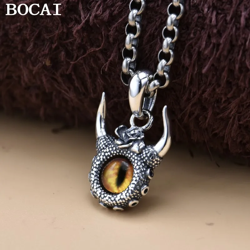 BOCAI NEW S925 Sterling Silver Pendant for Men Women Personality Antique Silver Finish Devil's Eye Fine Jewelry Wholesale
BOCAI NEW S925 Sterling Silver Pendant for Men Women Personality Antique Silver Finish Devil's Eye Fine Jewelry Wholesale