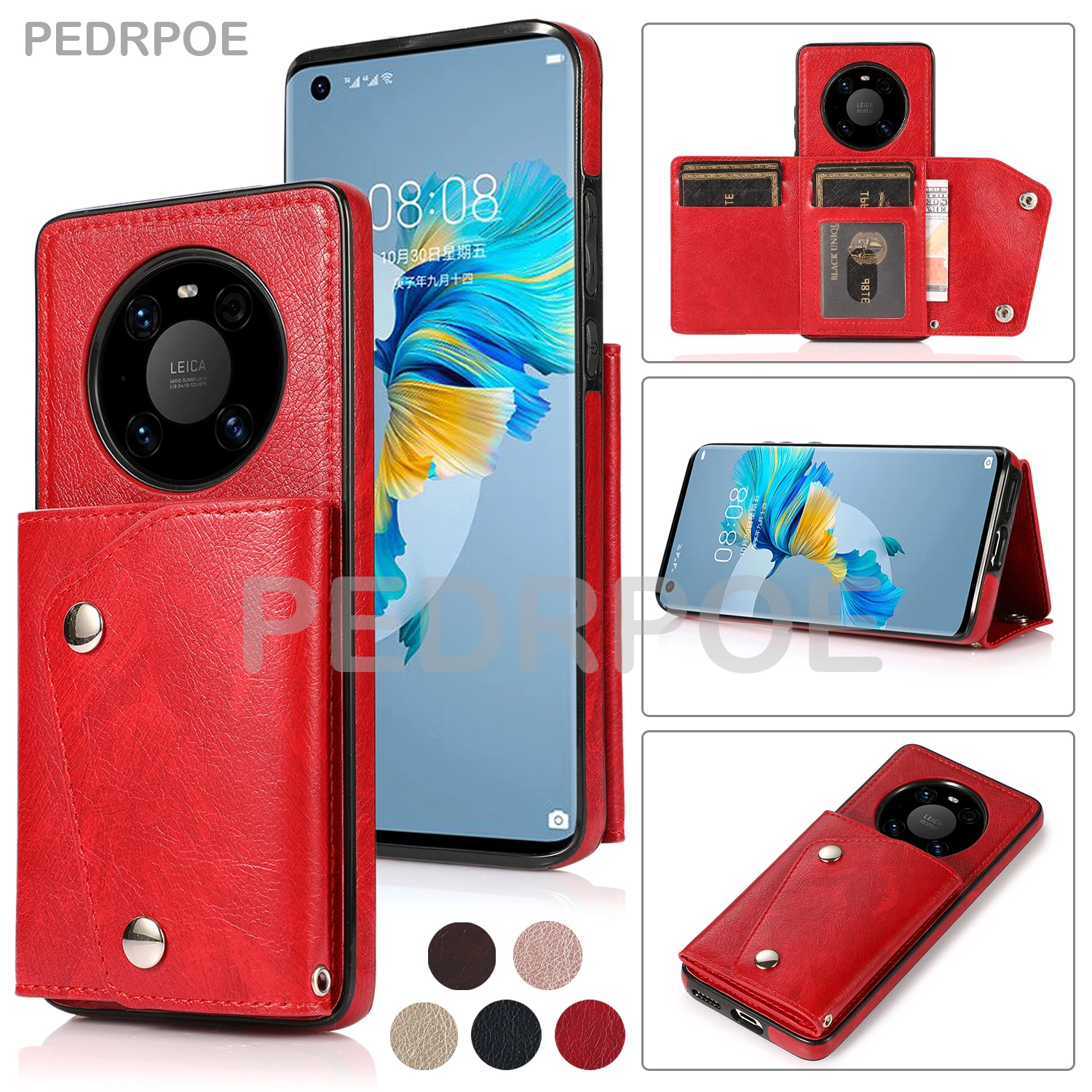 Кожаный чехол для телефона Huawei Mate40 Mate30 Pro Mate20 P30Pro P40Lite P40Pro Plus, маленький модный чехол-бумажник с откидной крышкой для карточек 
Кожаный чехол для телефона Huawei Mate40 Mate30 Pro Mate20 P30Pro P40Lite P40Pro Plus, маленький модный чехол-бумажник с откидной крышкой для карточек