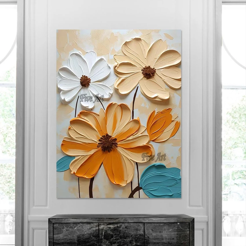 Simple Thick Texture Abstract Flower Art Oil Painting For Living Room Knife Artwork Canvas Wall Pictures Home Interior Decor
Simple Thick Texture Abstract Flower Art Oil Painting For Living Room Knife Artwork Canvas Wall Pictures Home Interior Decor