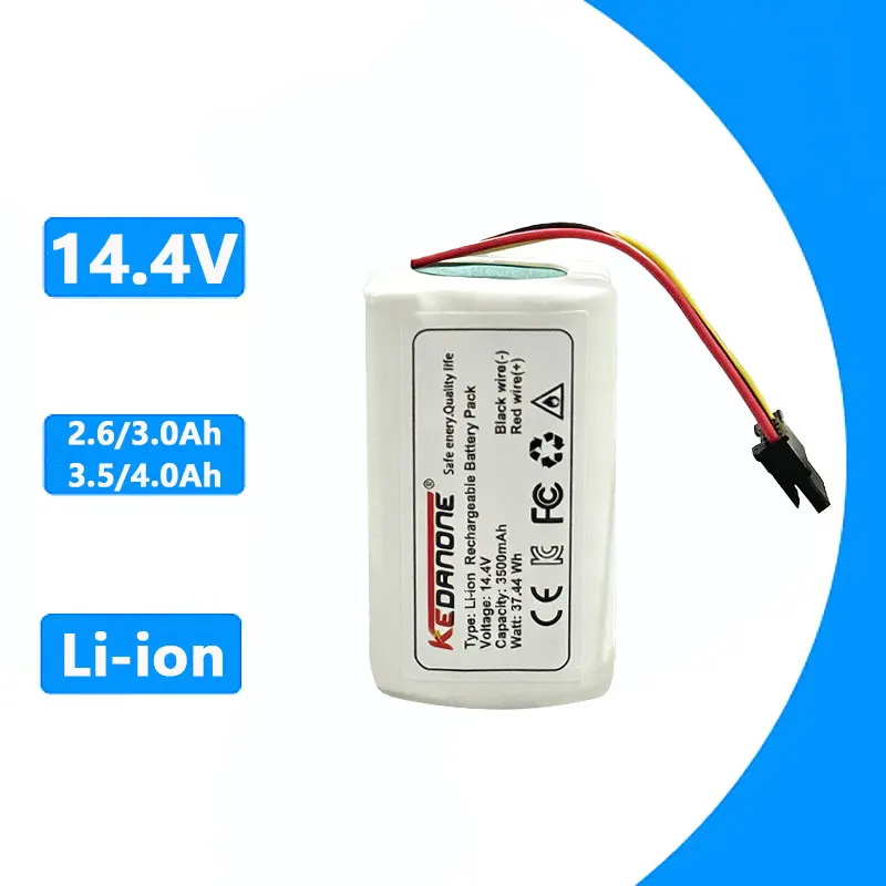 New 14.4V 2600mAh/3000mAh/3500mAh/4000mAh Battery N011-4S1P for Xiaomi Mi Robot Vacuum Mop 2 Lite MJSTL Vacuum Cleaner
New 14.4V 2600mAh/3000mAh/3500mAh/4000mAh Battery N011-4S1P for Xiaomi Mi Robot Vacuum Mop 2 Lite MJSTL Vacuum Cleaner