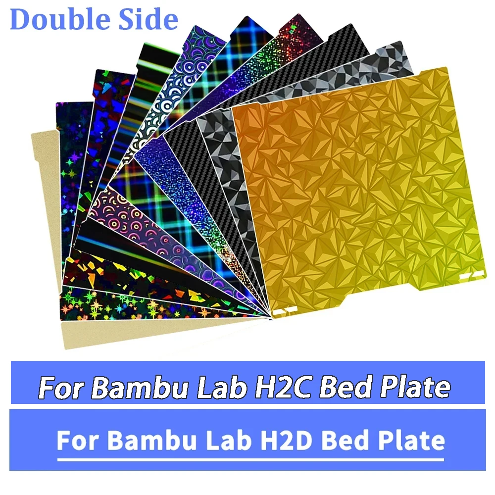 For Bambu Lab H2C H2D H2S Build Plate Bed Double Sided Printing PEI Spray Magnetic Spring Steel Film Lab H2C hotend 3D Printer
For Bambu Lab H2C H2D H2S Build Plate Bed Double Sided Printing PEI Spray Magnetic Spring Steel Film Lab H2C hotend 3D Printer