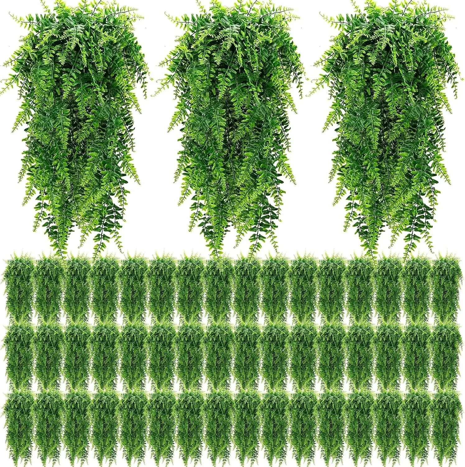 96 Pcs Artificial Hanging Plants 32 Inch Hanging Boston Ferns Plastic Fake Plants for Wall Room Garden Wedding Garland Indoor
96 Pcs Artificial Hanging Plants 32 Inch Hanging Boston Ferns Plastic Fake Plants for Wall Room Garden Wedding Garland Indoor