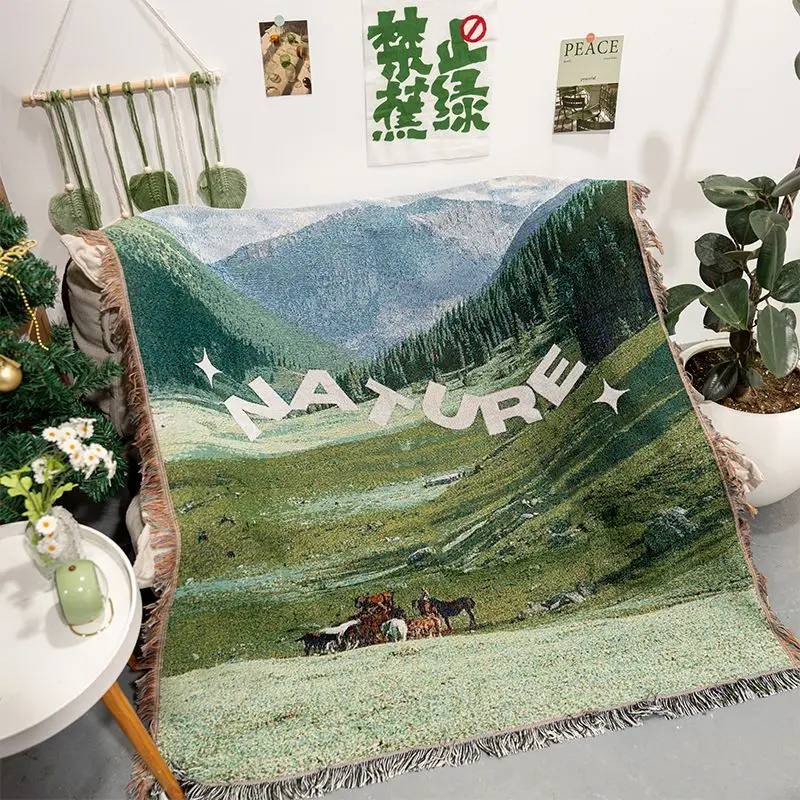 Green Grassland Forest Atmosphere Sofa Blanket Single Sofa Cushion Ins Cover Cloth Cushion Towel
Green Grassland Forest Atmosphere Sofa Blanket Single Sofa Cushion Ins Cover Cloth Cushion Towel