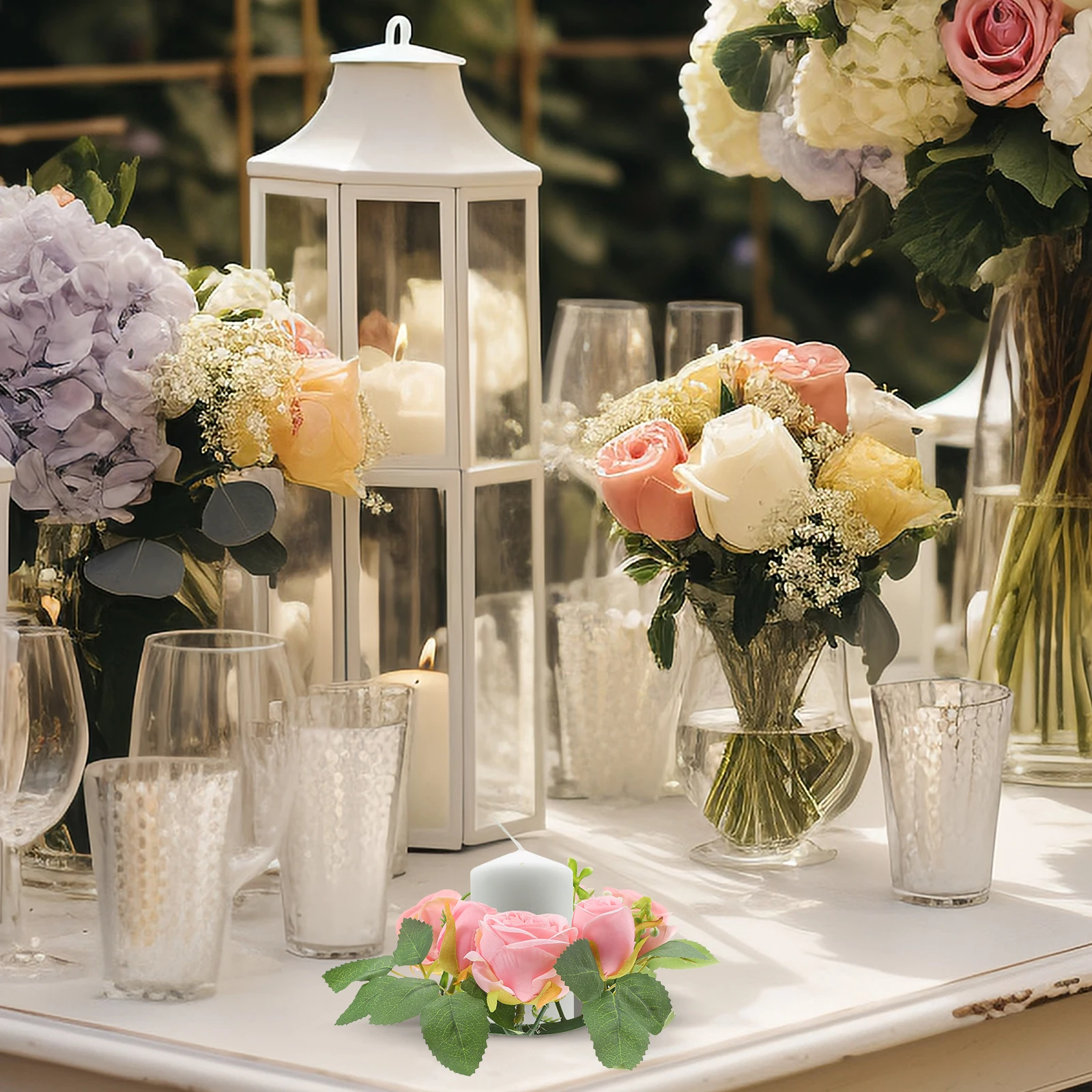 1pcs Candlestick Garland Artificial Floral Wreaths Romantic Rose Centerpiece Table Decorations Wedding Simulation Longlasting
1pcs Candlestick Garland Artificial Floral Wreaths Romantic Rose Centerpiece Table Decorations Wedding Simulation Longlasting