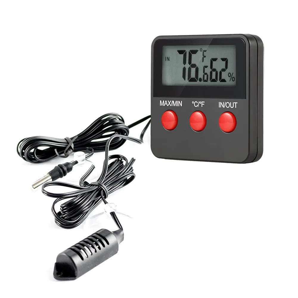 Digital Temperature And Humidity Meter LCD Display Outdoor Incubator Thermohygrometer With probe For Pet Hatching Eggs Sensor
Digital Temperature And Humidity Meter LCD Display Outdoor Incubator Thermohygrometer With probe For Pet Hatching Eggs Sensor