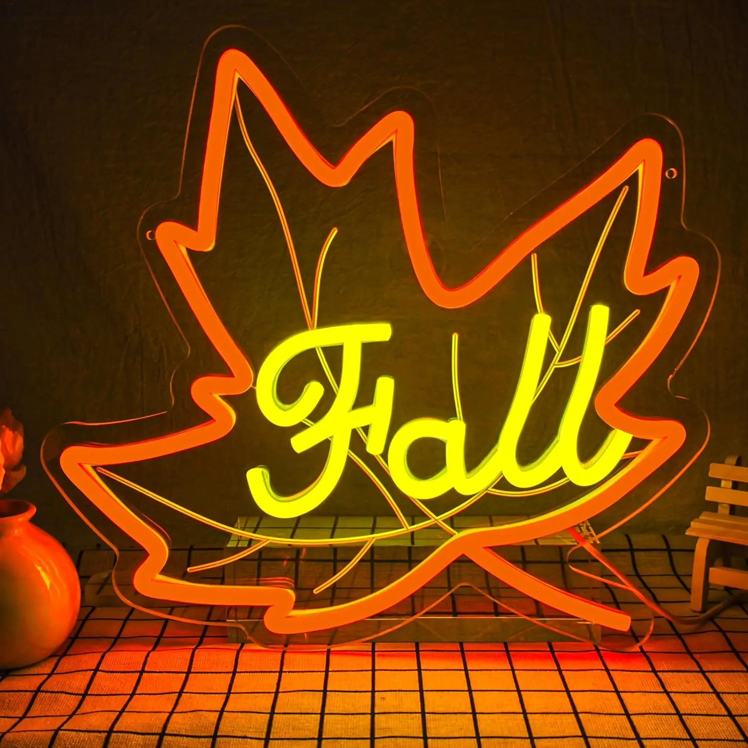 Fall Leaf Neon Sign Light Decor Dazzling romantic neon, party essential, explosive mood
Fall Leaf Neon Sign Light Decor Dazzling romantic neon, party essential, explosive mood