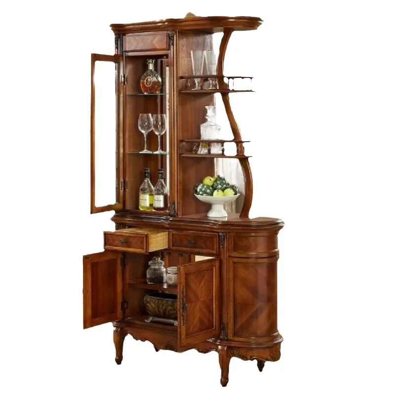 American solid wood room cabinet home partition decorative wine living room door entrance 
American solid wood room cabinet home partition decorative wine living room door entrance