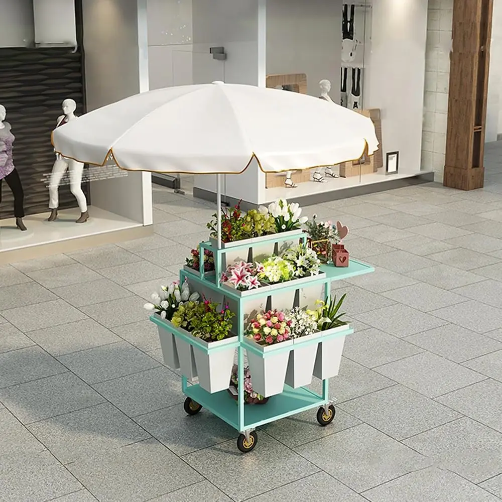 Portable Outdoor Metal Rack Cart with Sunshade and 18 Blue Buckets for Lawn, Night Market, and Street Events
Portable Outdoor Metal Rack Cart with Sunshade and 18 Blue Buckets for Lawn, Night Market, and Street Events