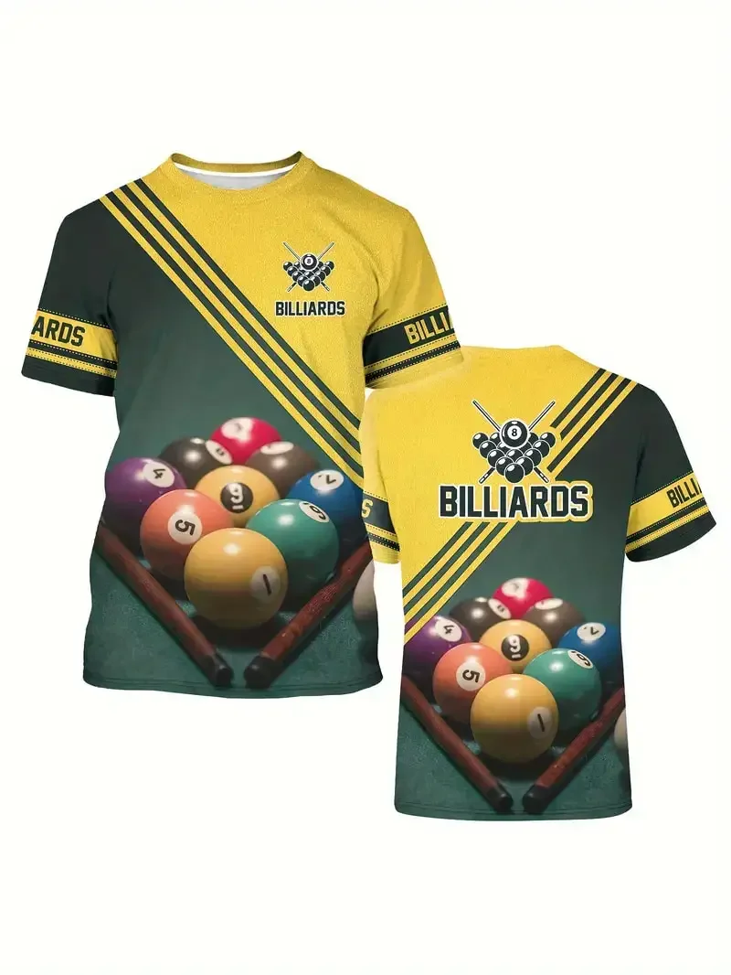 Newest Billiards Graphic Men's T-shirt Novel 3D Print Snooker Competition T shirt Casual Male Female Personality Player Uniforms
Newest Billiards Graphic Men's T-shirt Novel 3D Print Snooker Competition T shirt Casual Male Female Personality Player Uniforms