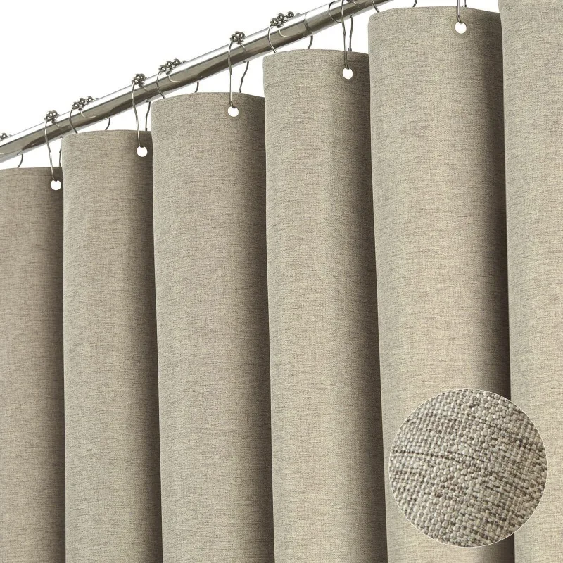 Waterproof and Thickened Shower Curtains Bathroom Bathtub Protecting Privacy Bath Solid Color Linen Covring Curtains with Hooks
Waterproof and Thickened Shower Curtains Bathroom Bathtub Protecting Privacy Bath Solid Color Linen Covring Curtains with Hooks