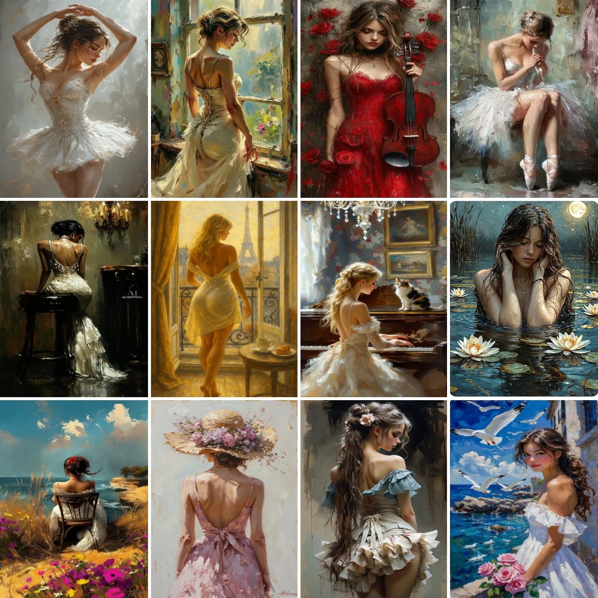 DIY цифровая картина маслом Сексуальная красота красочная ручная роспись подарок для взрослых подходит для подарков на день рождения украшение стены дома