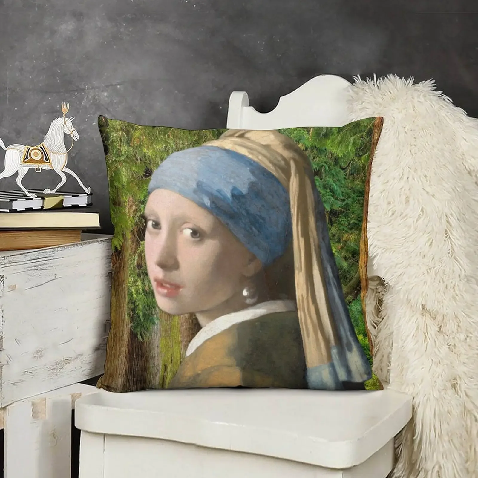 Girl with a Pearl Earring (ca. 1665) revisited painting in high resolution by Johannes Vermeer Throw Pillow Couch Pillows pillow
Girl with a Pearl Earring (ca. 1665) revisited painting in high resolution by Johannes Vermeer Throw Pillow Couch Pillows pillow