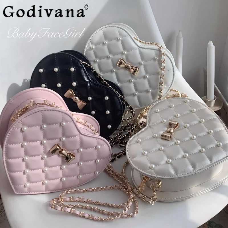 2025 New Original Lolita Love Bag Sweetheart Girl Japanese Cute Pearl Rhombus Sweet Bow Daily Versatile Messenger Bag
2025 New Original Lolita Love Bag Sweetheart Girl Japanese Cute Pearl Rhombus Sweet Bow Daily Versatile Messenger Bag
