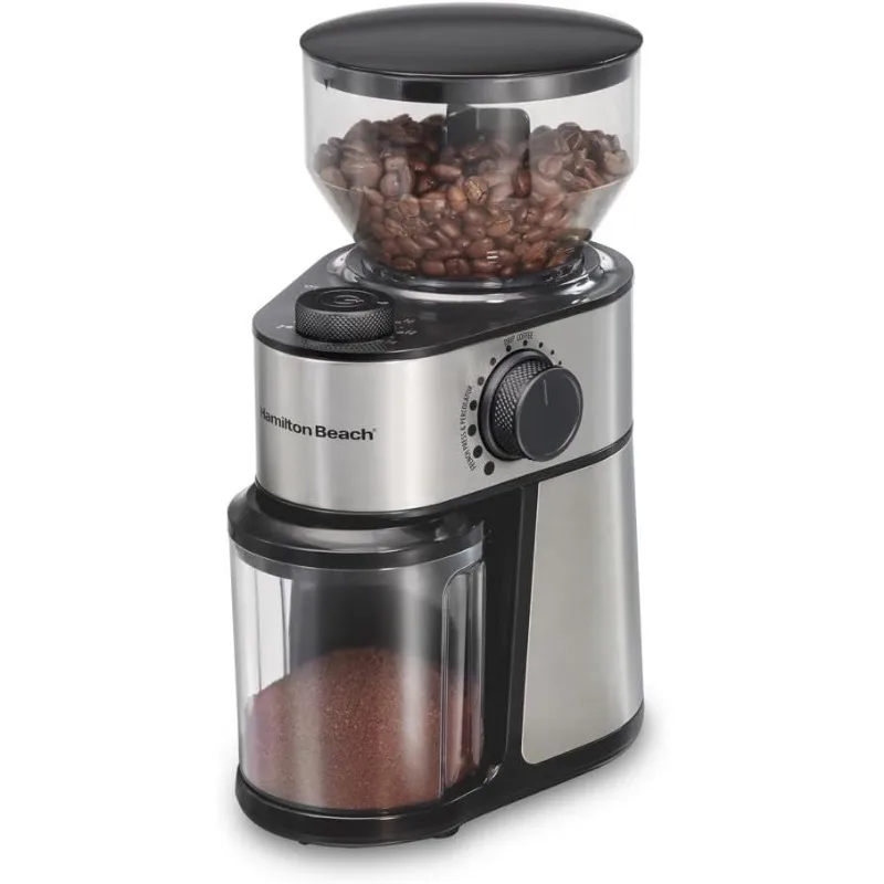 Electric Coffee Grinder with Large 16 Ounce Hopper and 18 Settings, Grinds 2-14 Cups of Coffee, Stainless Steel
Electric Coffee Grinder with Large 16 Ounce Hopper and 18 Settings, Grinds 2-14 Cups of Coffee, Stainless Steel