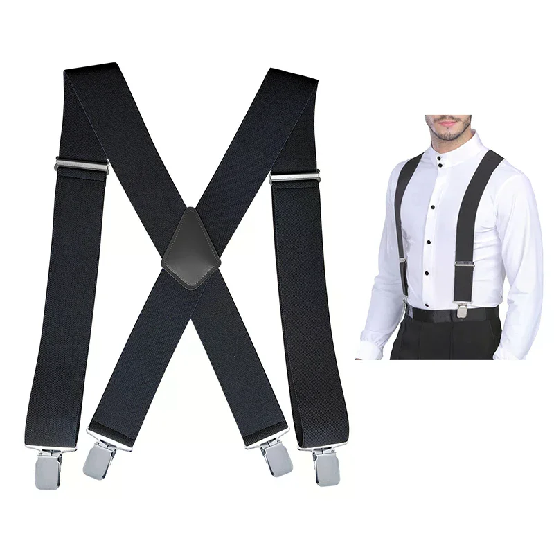 Wide Men Suspenders High Elastic Adjustable 4 Strong Clips Suspender Heavy Duty X Back Trousers Braces
Wide Men Suspenders High Elastic Adjustable 4 Strong Clips Suspender Heavy Duty X Back Trousers Braces