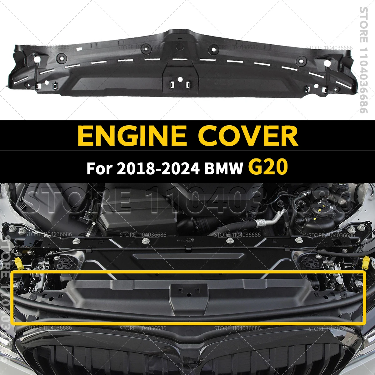 For 2018-2024 G20 BMW 330e 330eX 330i 330iX M340i M340iX Center Upper Compartment Engine Cover 51767461970
For 2018-2024 G20 BMW 330e 330eX 330i 330iX M340i M340iX Center Upper Compartment Engine Cover 51767461970
