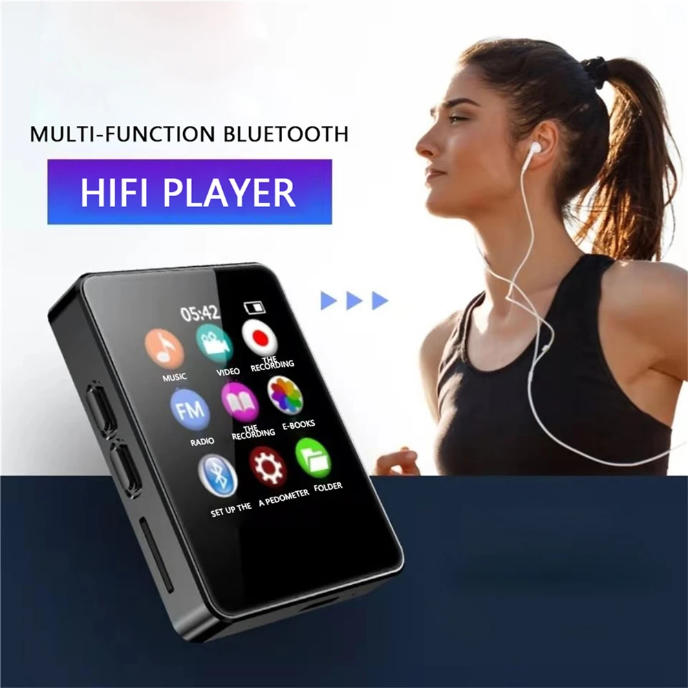 MP3 Player Bluetooth 2.0-inch HD Full Screen Walkman Portable Sport Music Player MP4 Video Player E-book Long Battery Life
MP3 Player Bluetooth 2.0-inch HD Full Screen Walkman Portable Sport Music Player MP4 Video Player E-book Long Battery Life