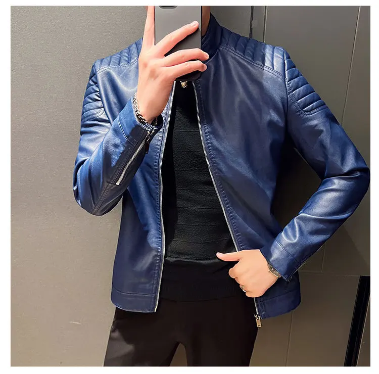 Новые модные мужские кожаные куртки Slim Fit, мотоциклетные куртки, качественные мужские повседневные куртки из искусственной кожи с воротником-стойкой, размер 5XL
Новые модные мужские кожаные куртки Slim Fit, мотоциклетные куртки, качественные мужские повседневные куртки из искусственной кожи с воротником-стойкой, размер 5XL