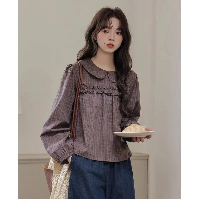French Sweet Literary Doll Collar Shirt for Women 2025 Autumn Winter New Korean Design Temperament Trendy Top
French Sweet Literary Doll Collar Shirt for Women 2025 Autumn Winter New Korean Design Temperament Trendy Top