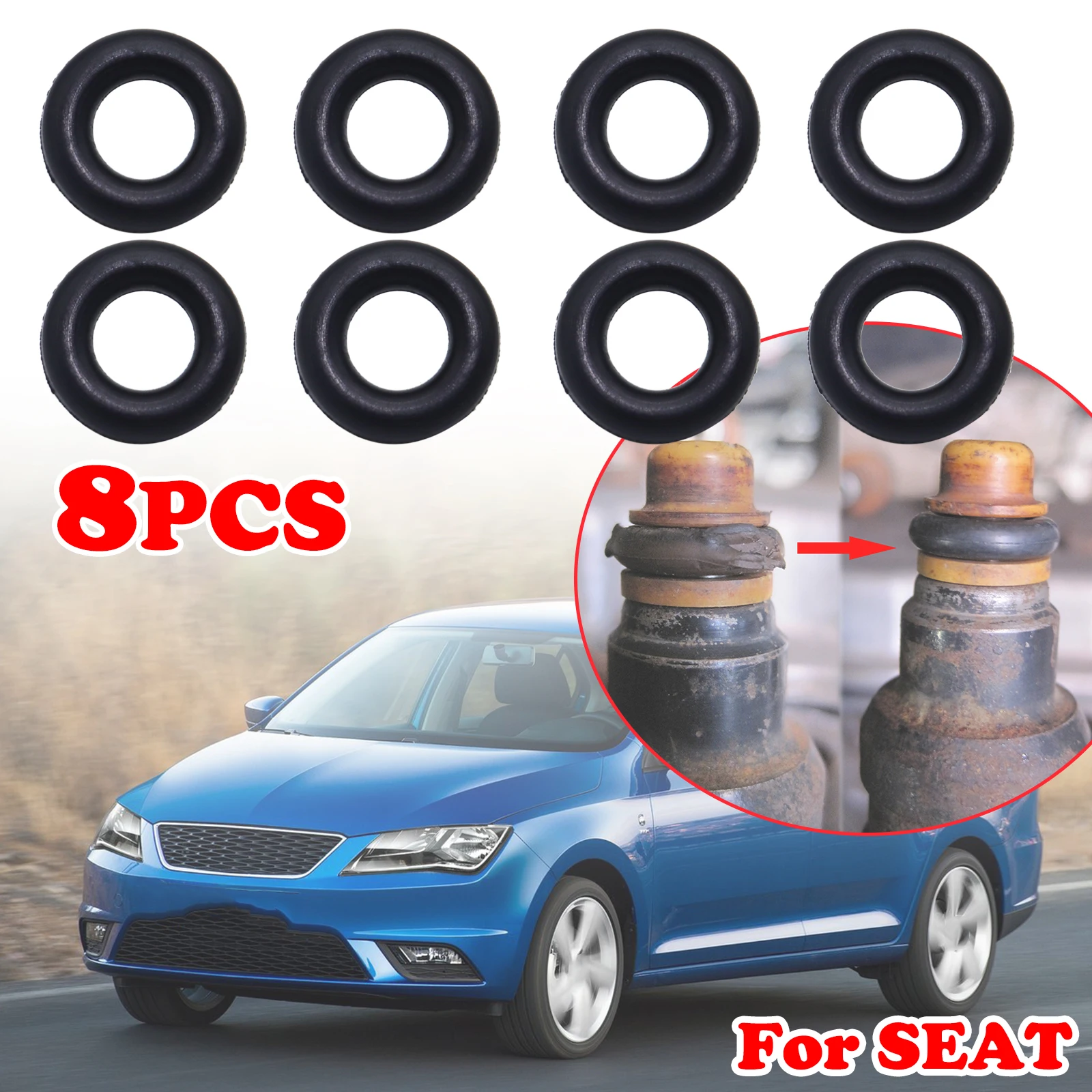 8X Fuel Injector Nozzle O-Ring Seals High Temperature Resistant Rubber For Seat Ibiza Inca Alhambra Arona Leon Toledo 035906149A
8X Fuel Injector Nozzle O-Ring Seals High Temperature Resistant Rubber For Seat Ibiza Inca Alhambra Arona Leon Toledo 035906149A