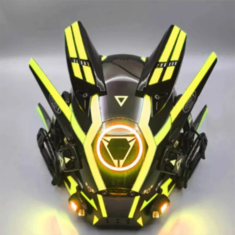 2024 New Cyberpunk Mask Double Light Strap Cosplay Technology Costume Boy Helmet Role Playing Mask Birthday Gift For Friends
2024 New Cyberpunk Mask Double Light Strap Cosplay Technology Costume Boy Helmet Role Playing Mask Birthday Gift For Friends