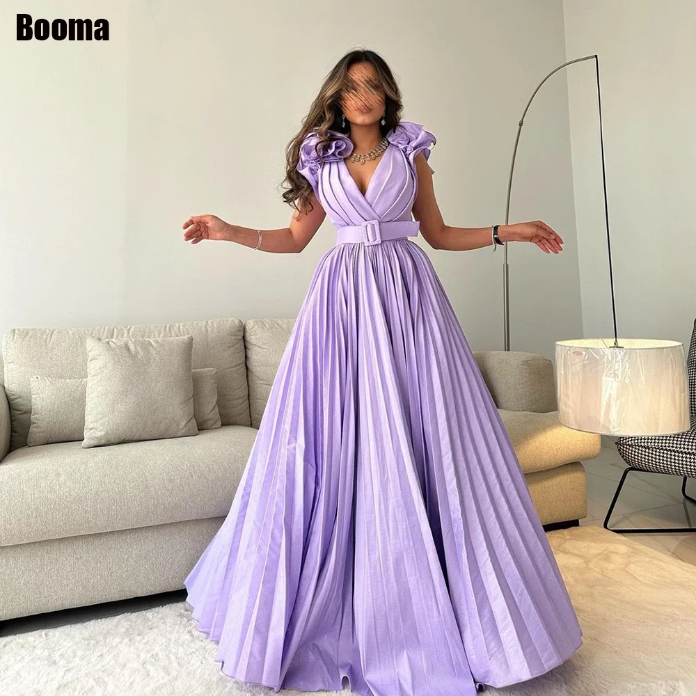 Booma Elegant Prom Evening Dresses Sleeveless V-neck Party Dress Floor Length Women Saudi Arabic Formal Evening Gown with Belt
Booma Elegant Prom Evening Dresses Sleeveless V-neck Party Dress Floor Length Women Saudi Arabic Formal Evening Gown with Belt