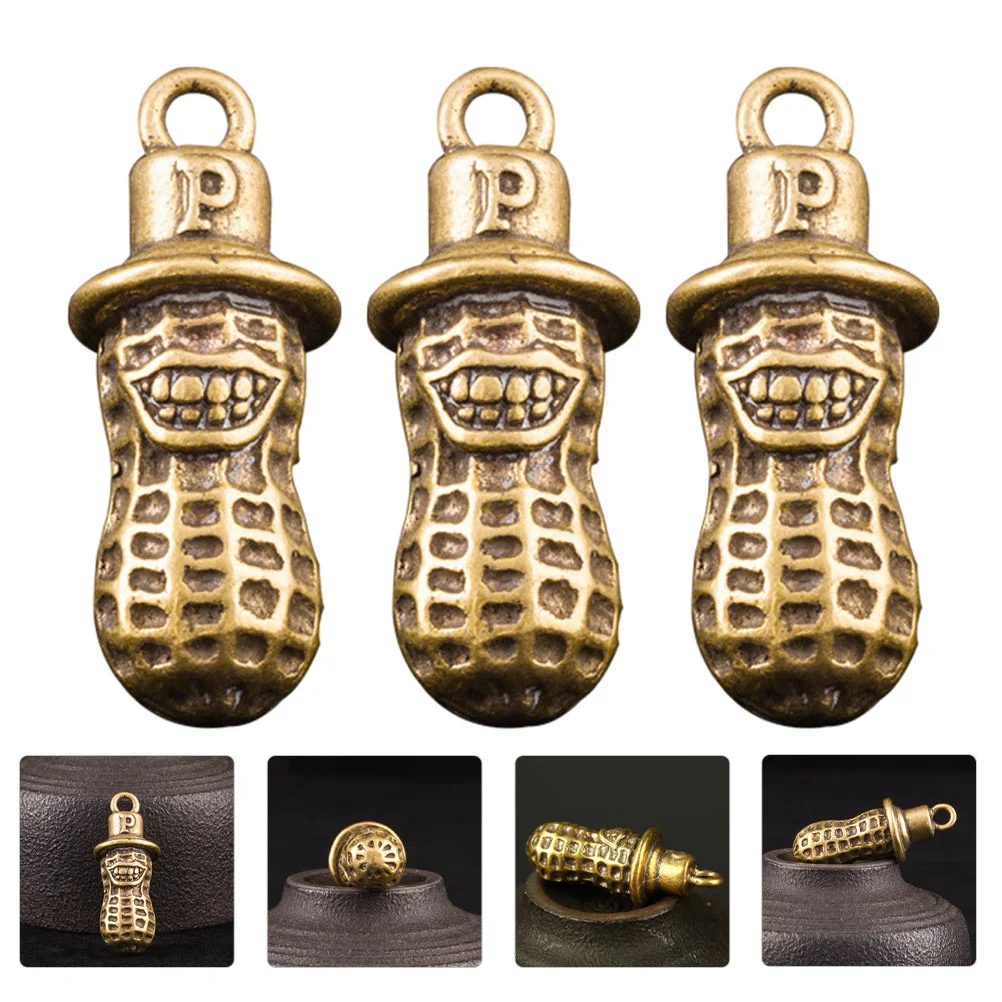 3pcs Peanut Shape Keychain Pendant Brass Material Lightweight nament Key Hanging Adornment Jewelry Accessories Birthday
3pcs Peanut Shape Keychain Pendant Brass Material Lightweight nament Key Hanging Adornment Jewelry Accessories Birthday