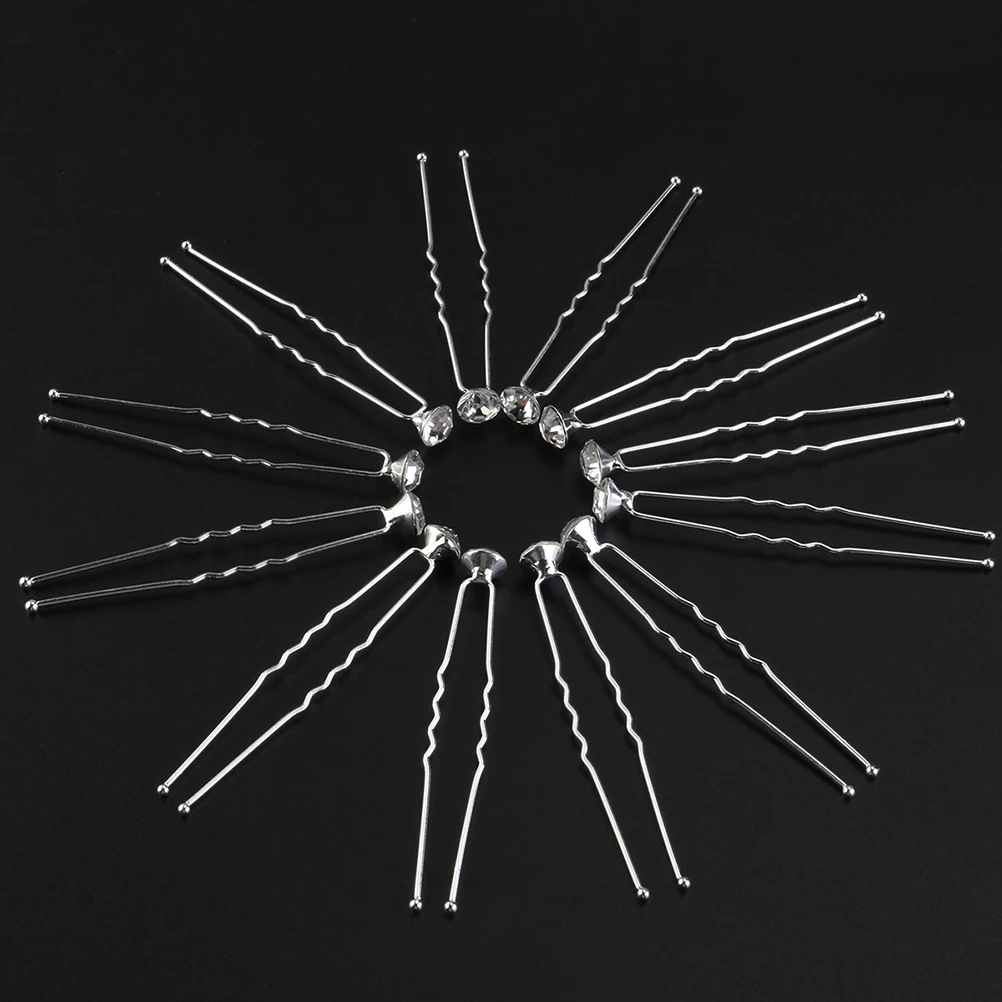 20pcs Rhinestone Hairpins Elegant U Shaped Clips for Girls Bride Headwear Safe Durable Metal Material Daily Use
20pcs Rhinestone Hairpins Elegant U Shaped Clips for Girls Bride Headwear Safe Durable Metal Material Daily Use