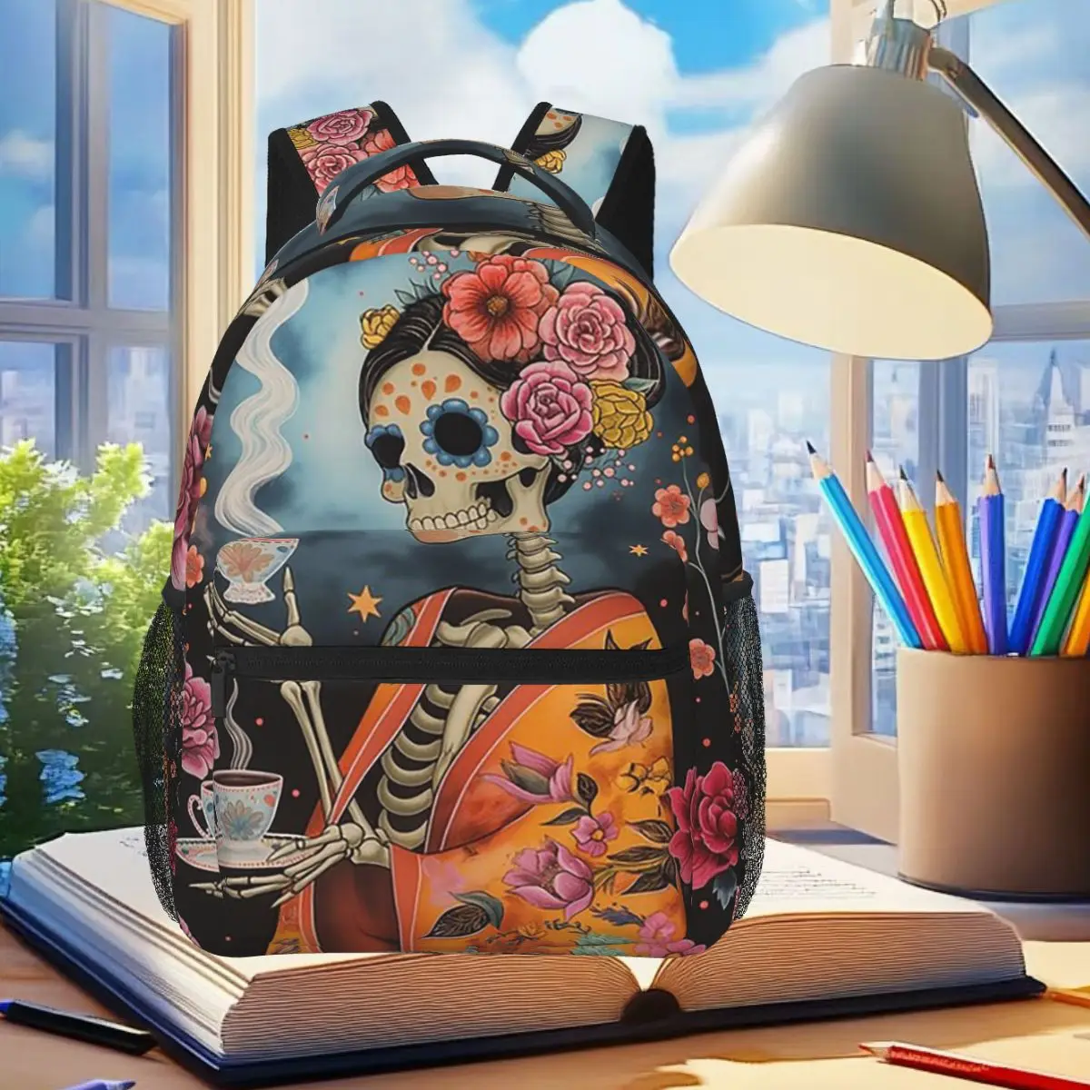 The Coffee Tarot Card Skull Skeleton With Caffeine Backpack Student Boys Girls BookBag Kids School Bag Laptop Shoulder Bags
The Coffee Tarot Card Skull Skeleton With Caffeine Backpack Student Boys Girls BookBag Kids School Bag Laptop Shoulder Bags