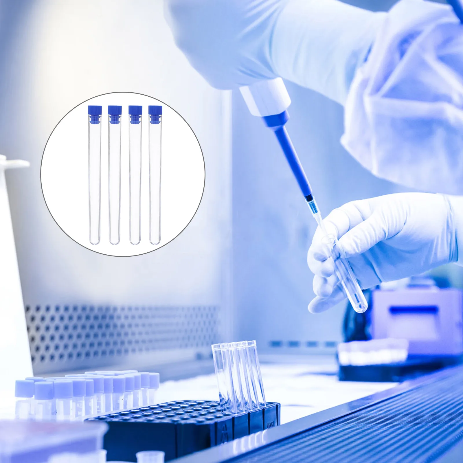 100 Pcs Sampling Tube Empty Test Tubes with Lids Clear Sample Plastic Pipe Lab Storage
100 Pcs Sampling Tube Empty Test Tubes with Lids Clear Sample Plastic Pipe Lab Storage