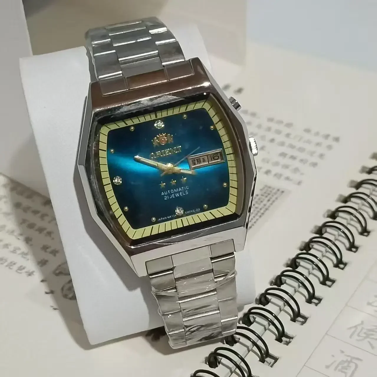 118A Store Orient Watch Casual Diamond Date Mechanical Watch Square Stainless Steel Full-Featured Japanese Movement
118A Store Orient Watch Casual Diamond Date Mechanical Watch Square Stainless Steel Full-Featured Japanese Movement