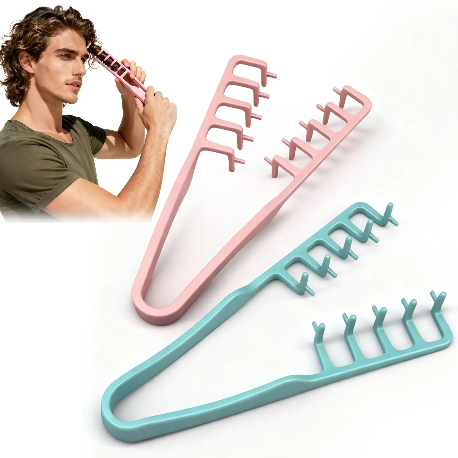 Набор из 2 расчесок для придания объема, широкозубая расческа для волос, инструмент для максимального прикорневого объема, парикмахерская расческа с широкими и частыми зубьями, двусторонняя
Набор из 2 расчесок для придания объема, широкозубая расческа для волос, инструмент для максимального прикорневого объема, парикмахерская расческа с широкими и частыми зубьями, двусторонняя