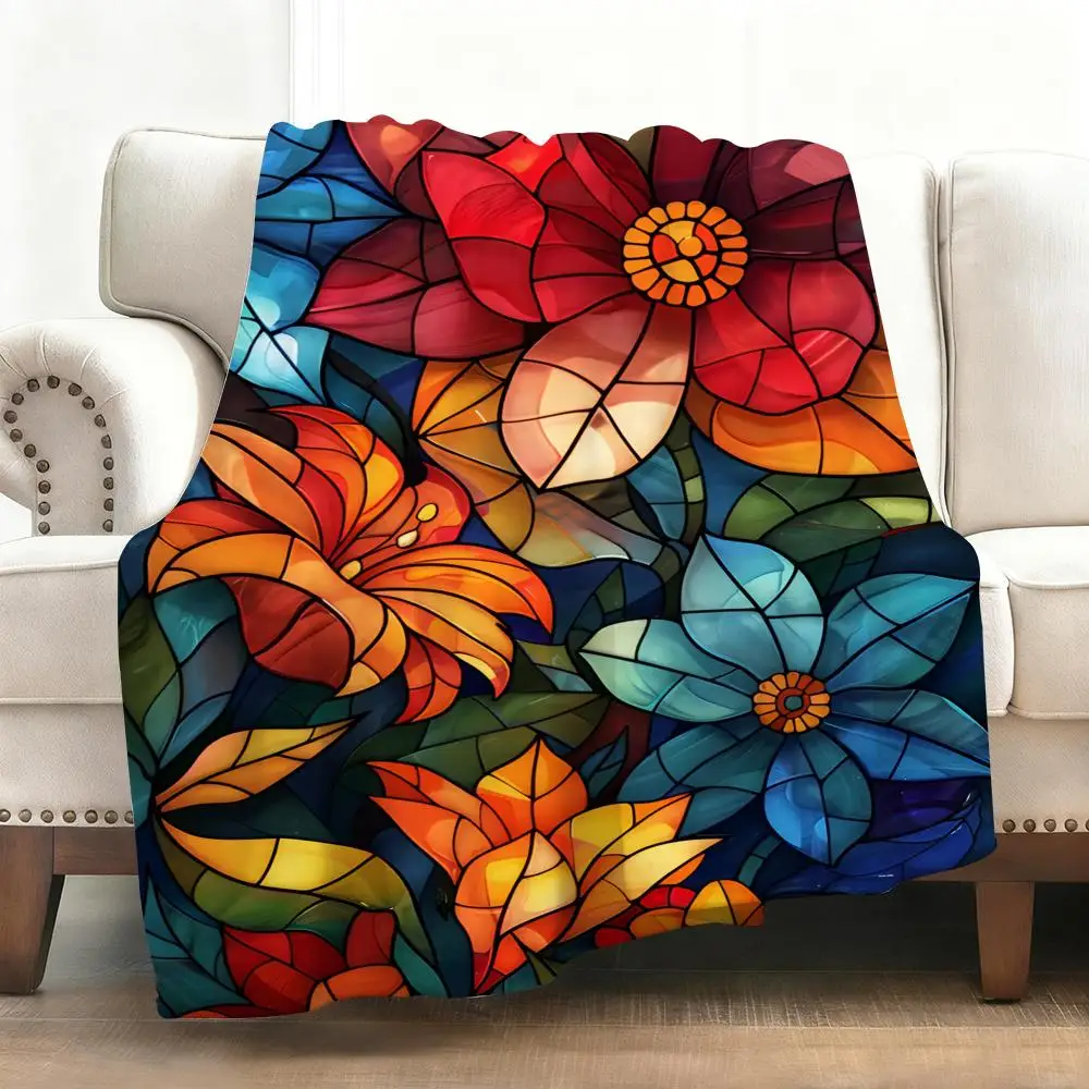 Glass Style Flowers Throw Soft Flannel Blanket Warm Knee Skin-Friendly Throw for Sofa Office Bed Traveling Winter Oversize
Glass Style Flowers Throw Soft Flannel Blanket Warm Knee Skin-Friendly Throw for Sofa Office Bed Traveling Winter Oversize