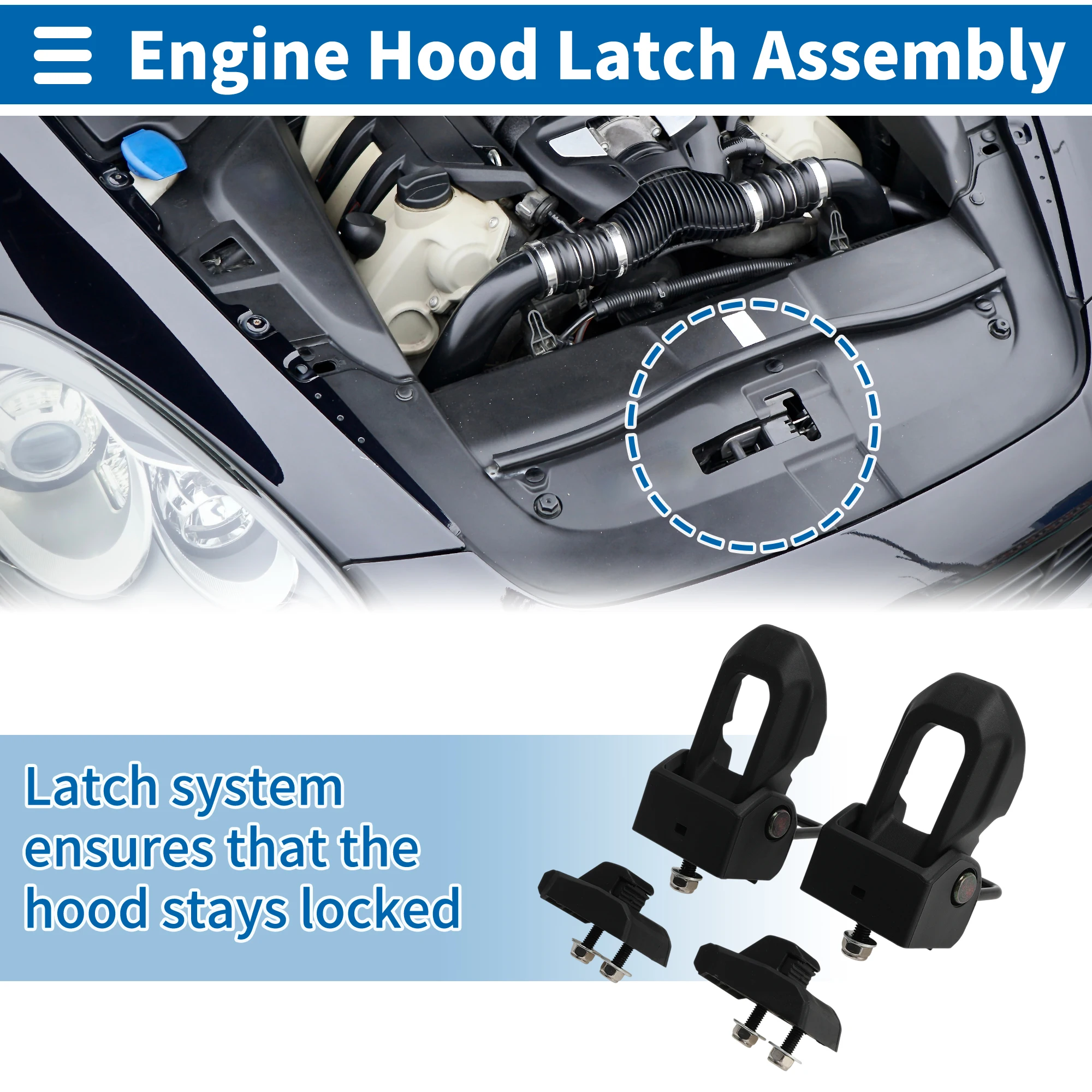 UXCELL Hood Latch Assembly for Jeep Gladiator JT 20-23 Engine Hood Latch Lock Release No.68240951AC/68240952AF 1 Set
UXCELL Hood Latch Assembly for Jeep Gladiator JT 20-23 Engine Hood Latch Lock Release No.68240951AC/68240952AF 1 Set