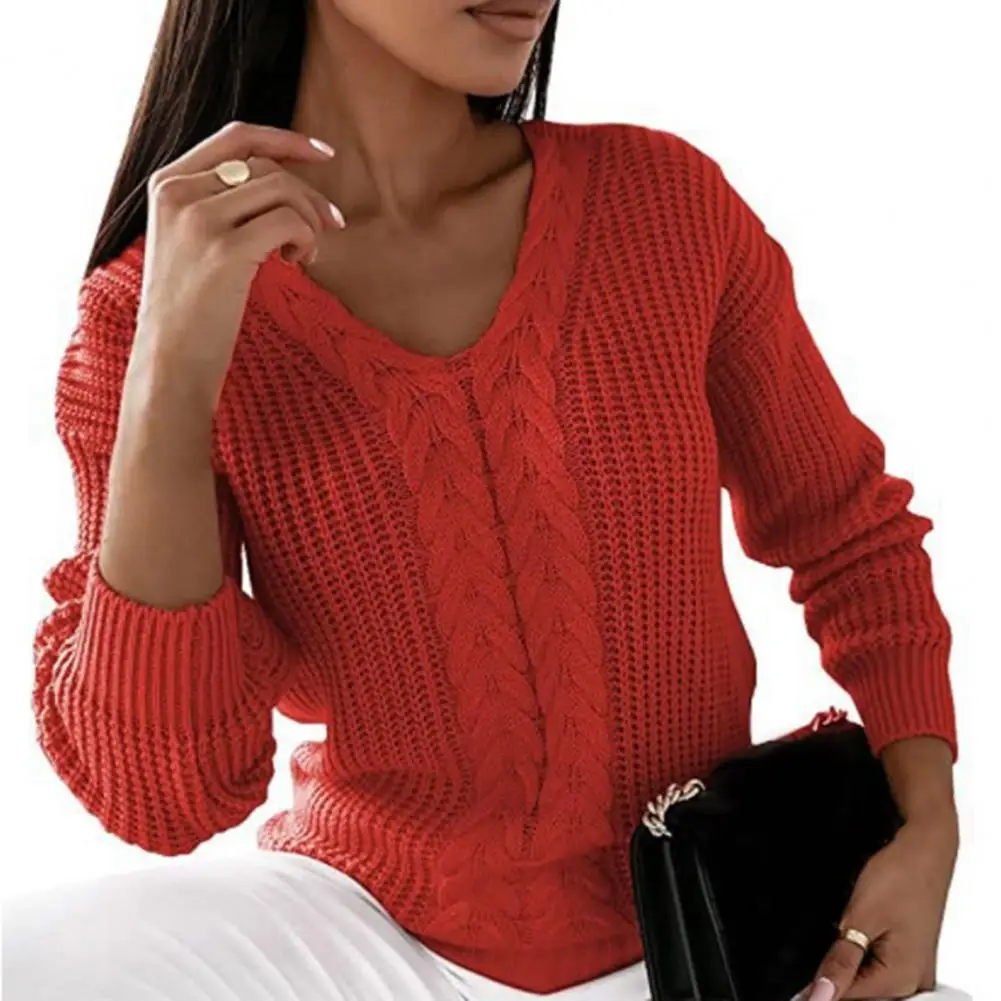 Knitwear Trendy Ladies Knitwear Pullover Top Solid Color Winter Sweater Knitting for Daily Life
Knitwear Trendy Ladies Knitwear Pullover Top Solid Color Winter Sweater Knitting for Daily Life