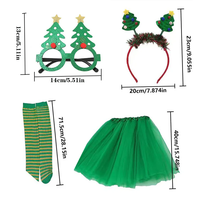 Christmas costume accessories are suitable for cosplay parties, playing Christmas grandma, elf, snowman and other roles.
Christmas costume accessories are suitable for cosplay parties, playing Christmas grandma, elf, snowman and other roles.