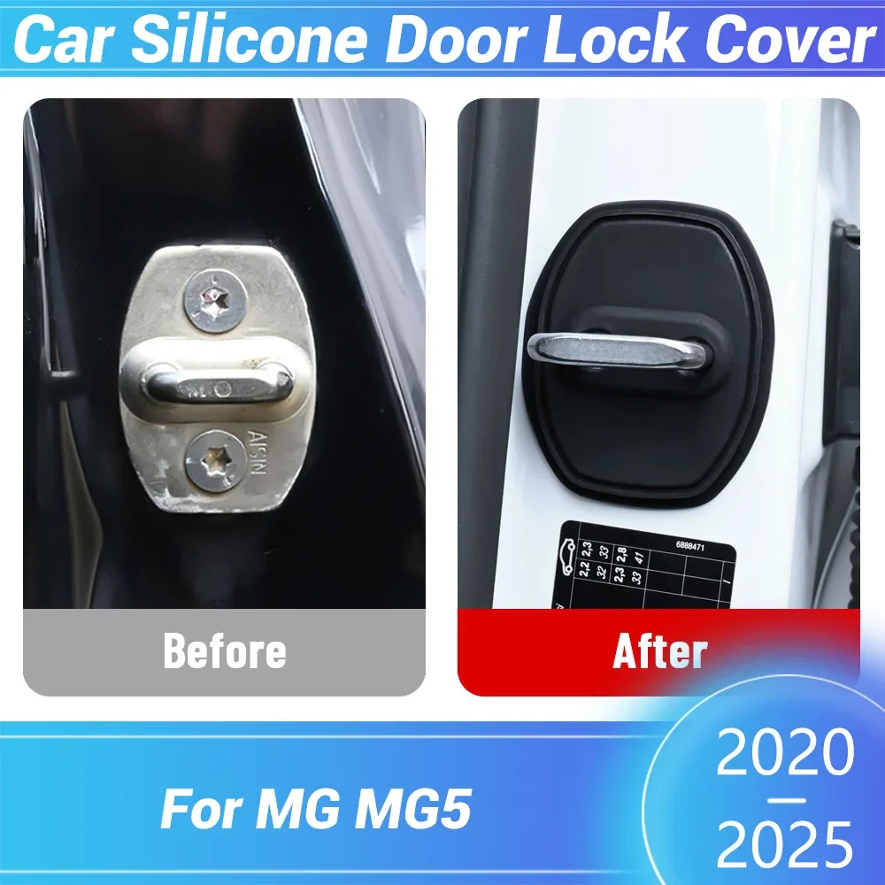 For MG MG5 EV 2020-2025 Automotive Door Lock Silicone Buckle Protector Cover Car Door Latch Anti-collision Accessories
For MG MG5 EV 2020-2025 Automotive Door Lock Silicone Buckle Protector Cover Car Door Latch Anti-collision Accessories