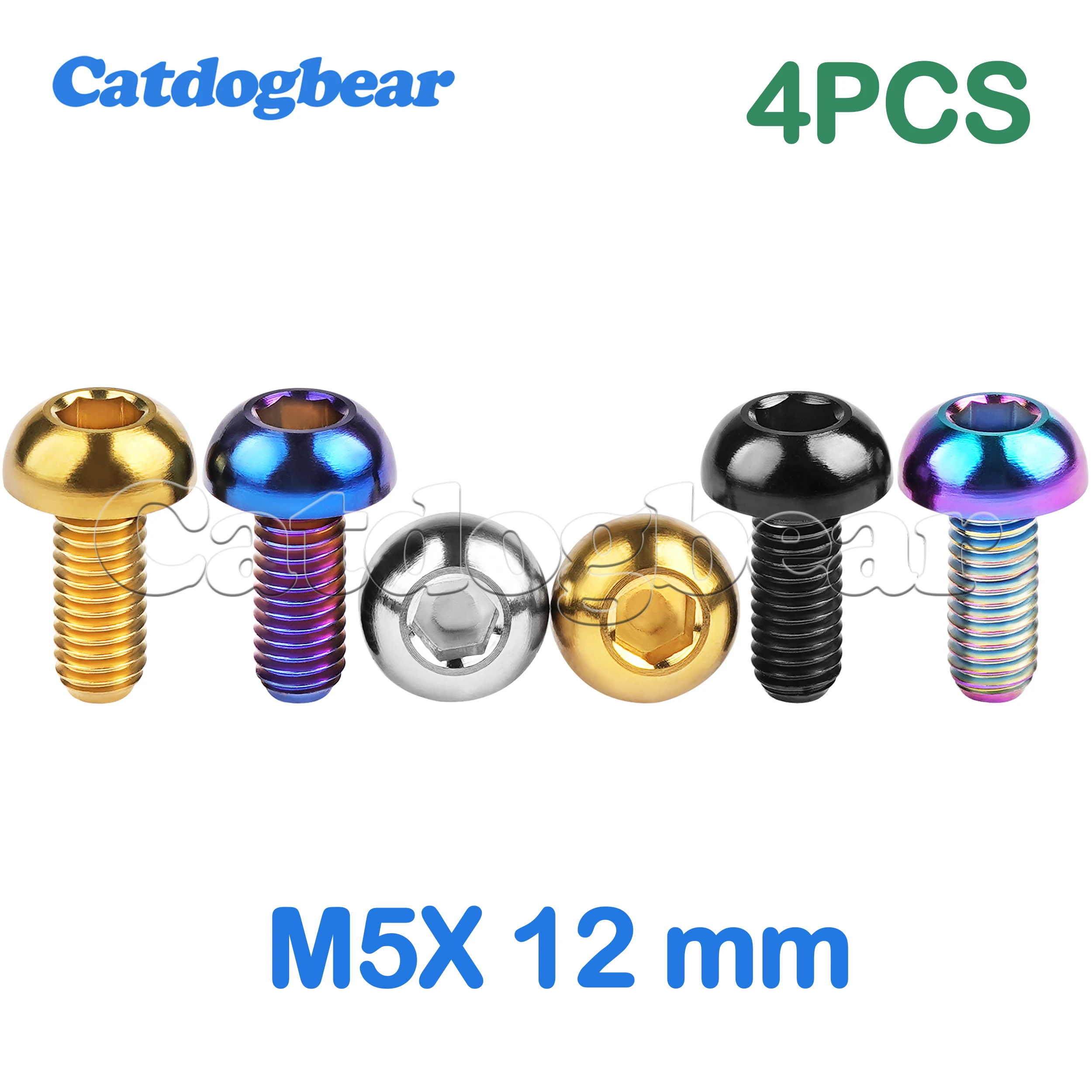 Catdogbear 4PCS Titanium Bolts M5x12mm Hexagon Socket Bolts Dome Head Bicycle Bottle Cage Screws
Catdogbear 4PCS Titanium Bolts M5x12mm Hexagon Socket Bolts Dome Head Bicycle Bottle Cage Screws
