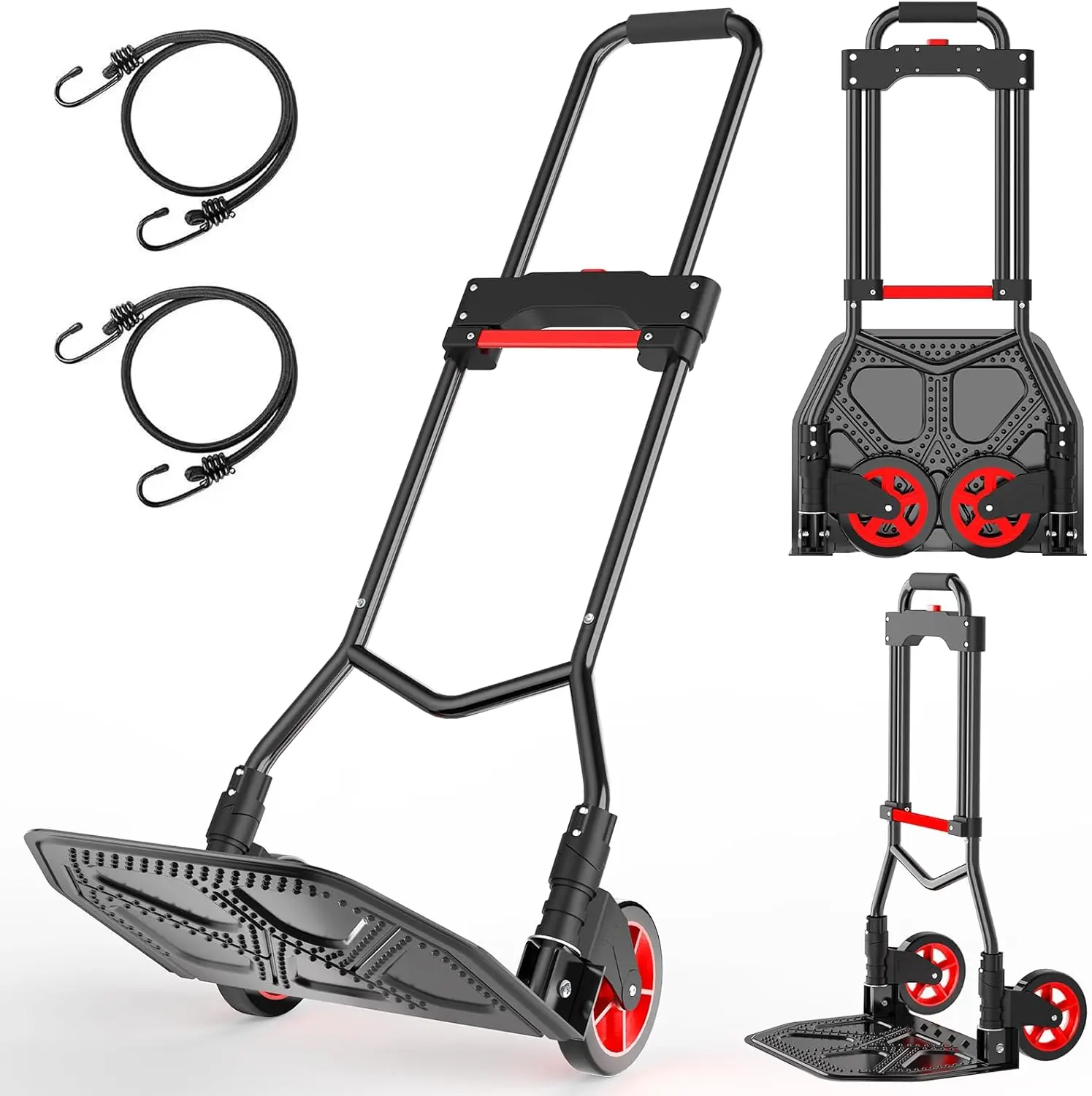 Heavy-Duty Steel Folding Hand Truck, 180LB Capacity Dolly Cart with Telescoping Handle for Moving and Warehouse
Heavy-Duty Steel Folding Hand Truck, 180LB Capacity Dolly Cart with Telescoping Handle for Moving and Warehouse